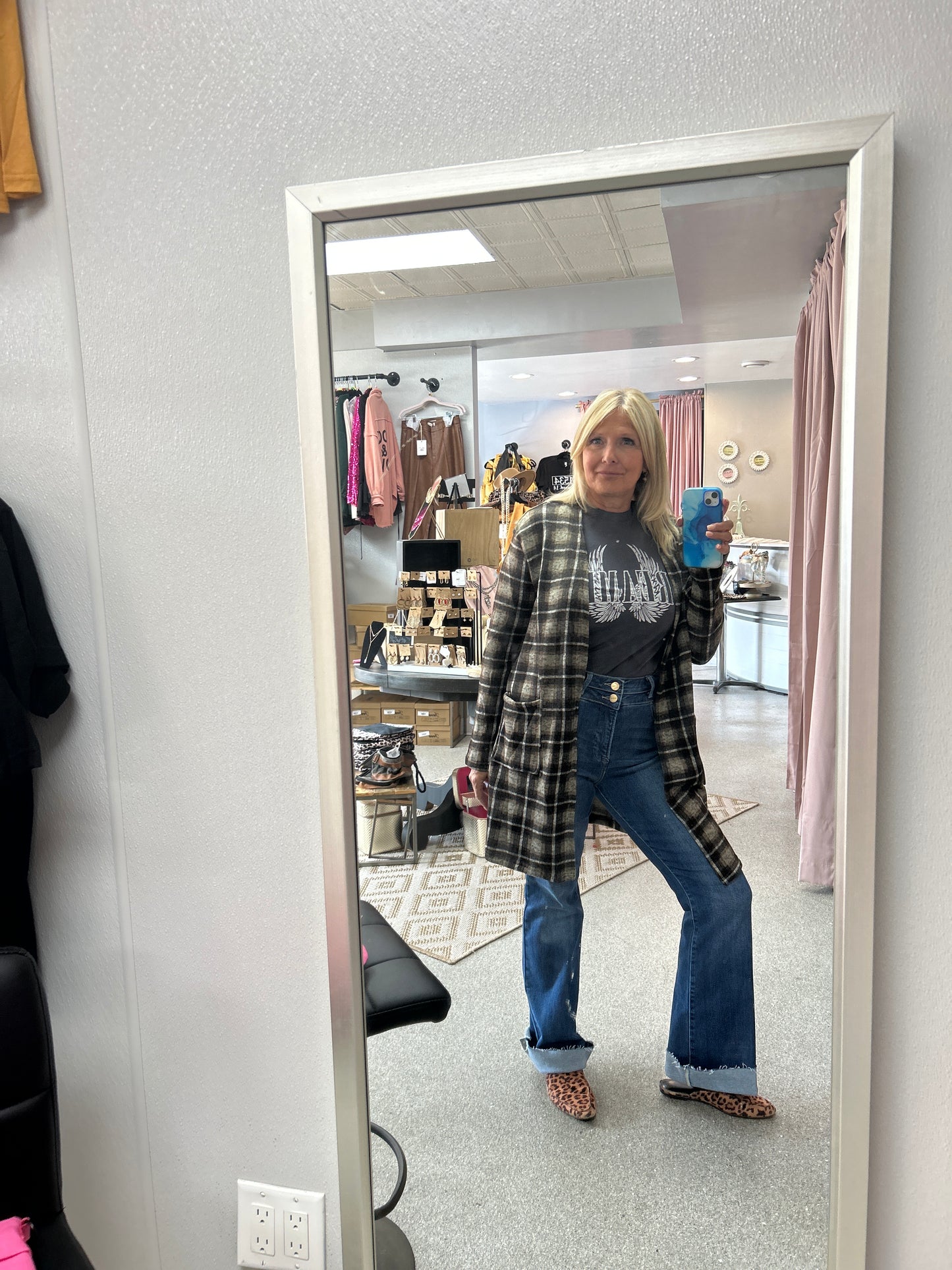 Shirt Gray flannel shacket