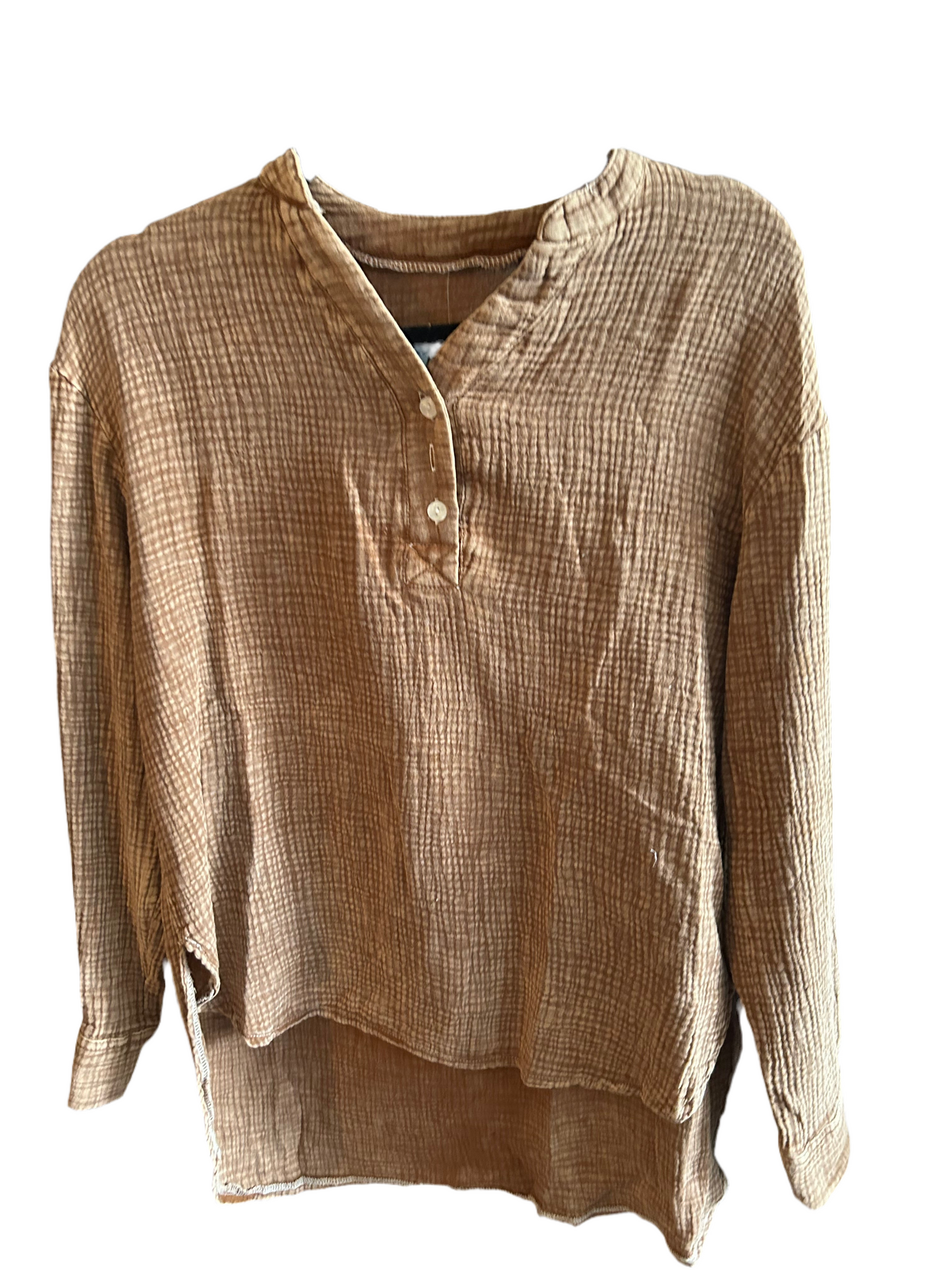 SHIRT- LANA'S STONE WASHED LINEN SHIRT