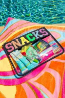 Accessory- Bag- Black SNACKS Chenille Letters Zipped Clear Pouch