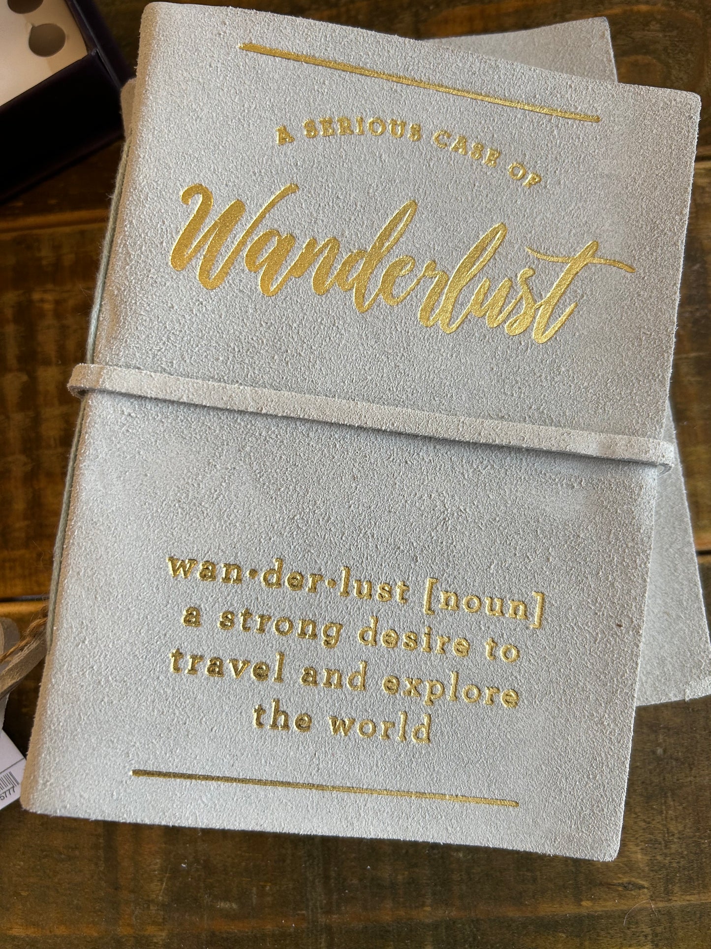 Gift- Suede Notebook- Wanderlust