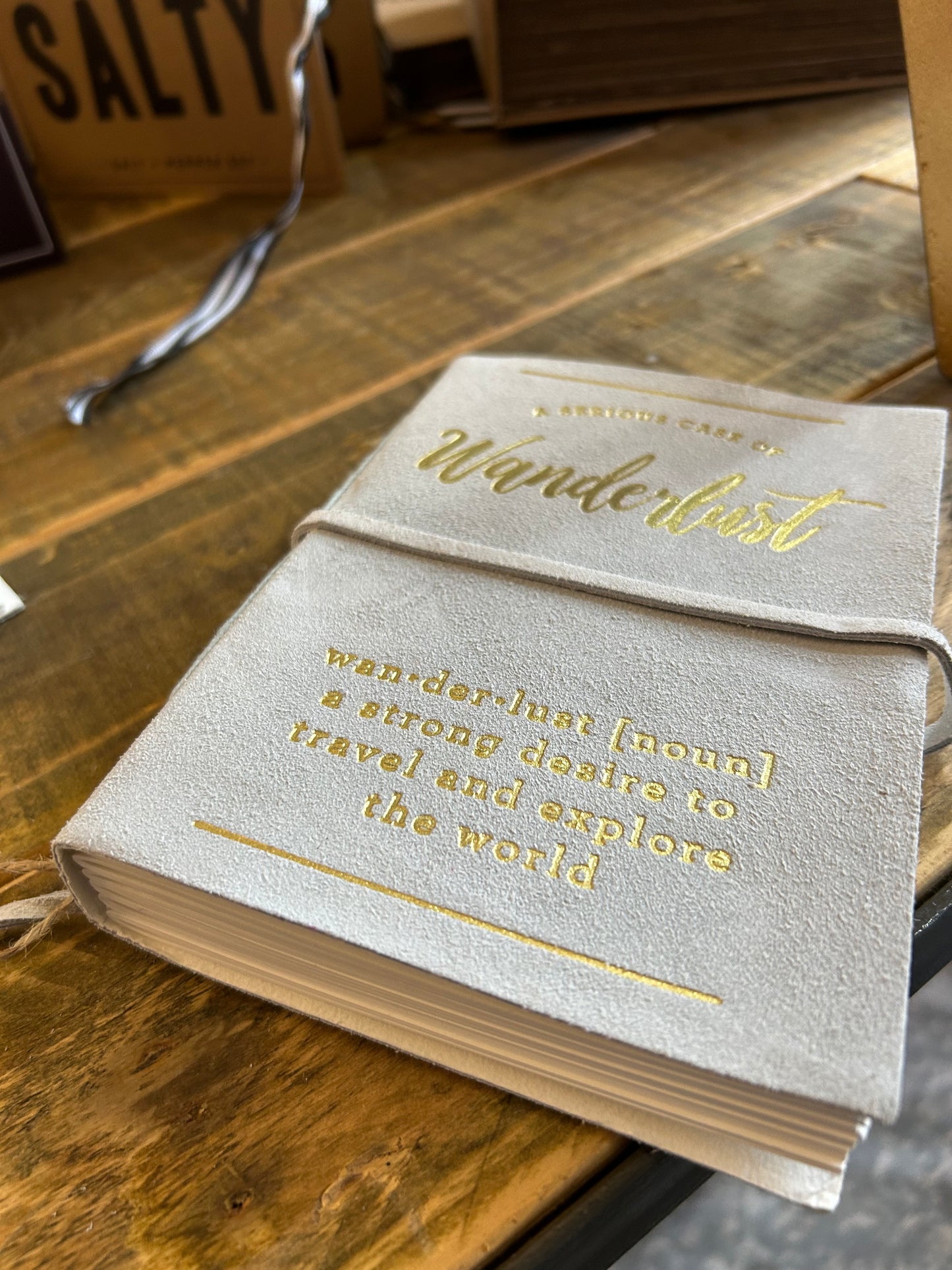 Gift- Suede Notebook- Wanderlust