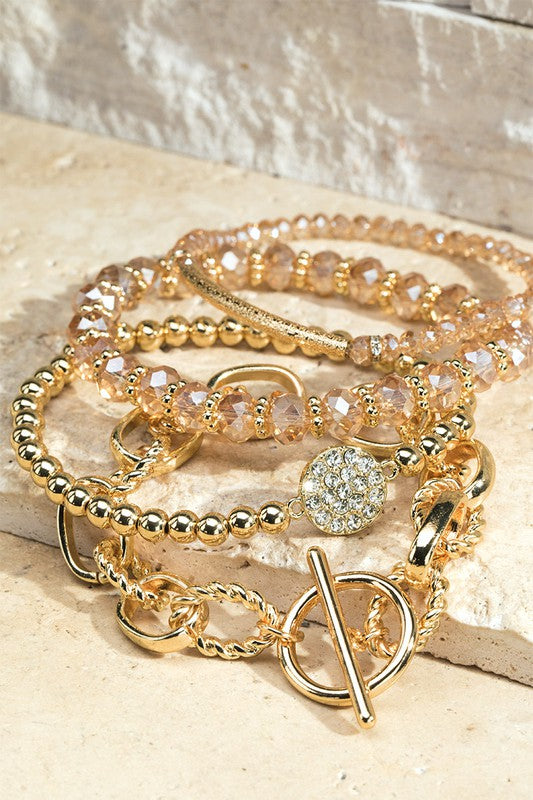 Jewelry- BRACELET- Cheryl- champagne and the finer things