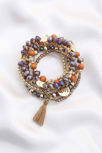 Jewelry- BRACELET- Love Coin beaded bracelet