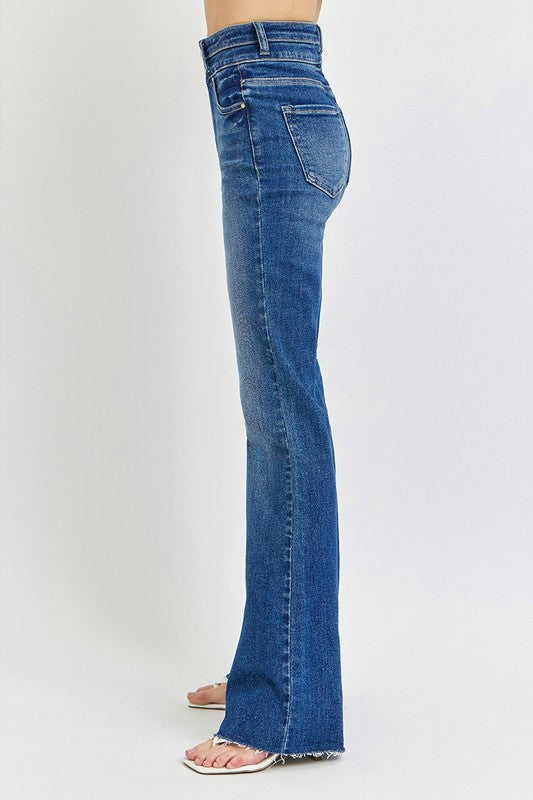 Pants- Carolina Risen High Rise Bootcut Double button Waist Jeans