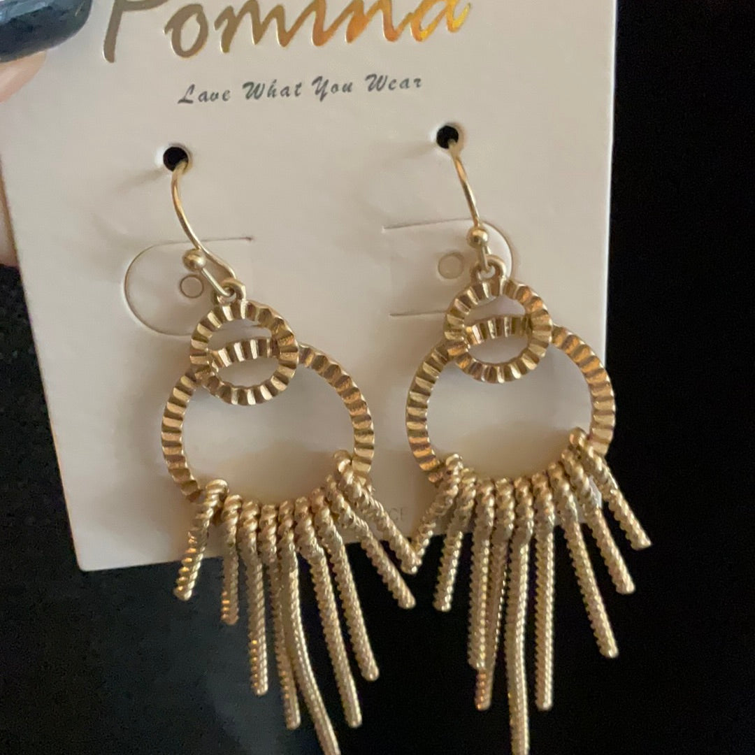 Accessory jewelry Pomina golden earrings