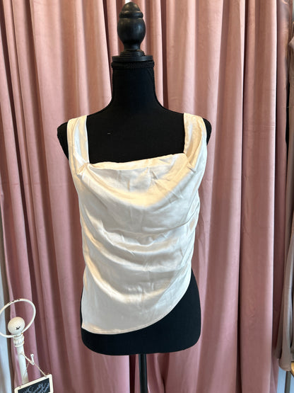 Shirt- satin tank with detail