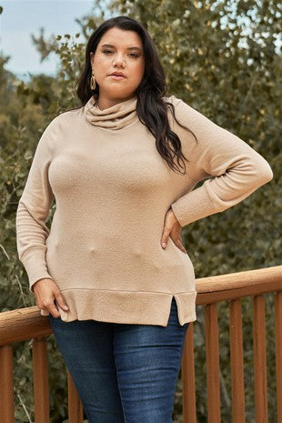 SHIRT- LAURA LIONESS COWL SWEATER TOP