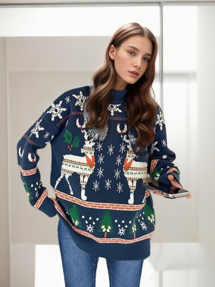 Abigail | Timeless Reindeer Fair Isle Christmas Sweater Women