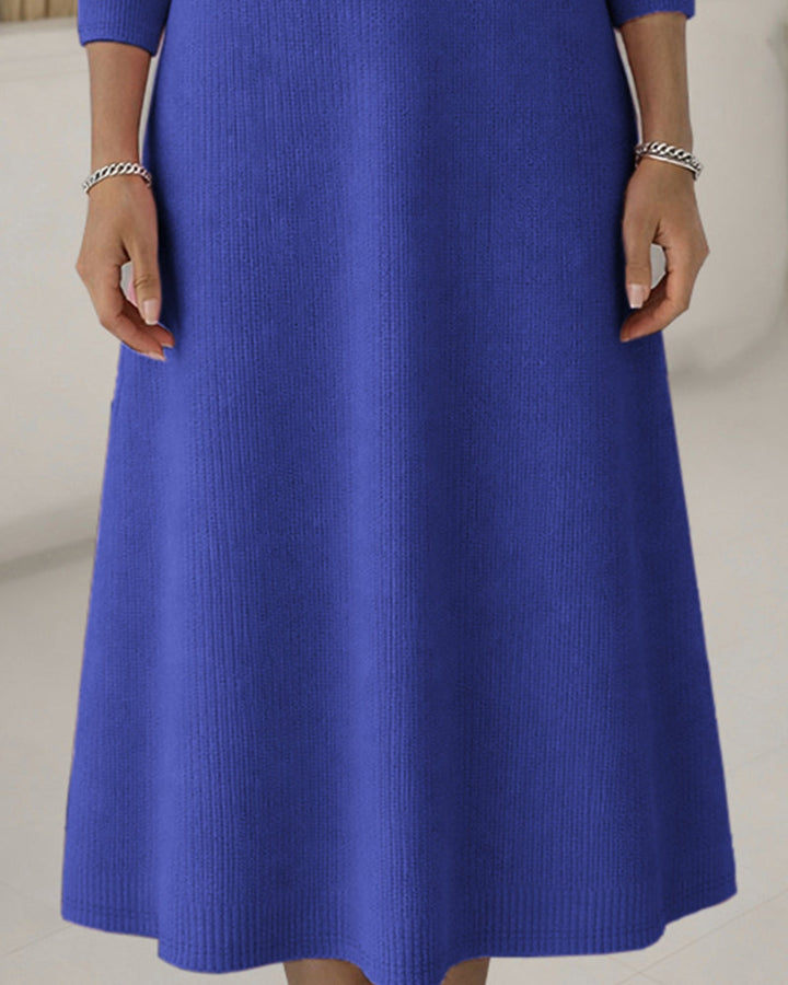 Alice | Chic Collared A-Line Midi Sweater Dress