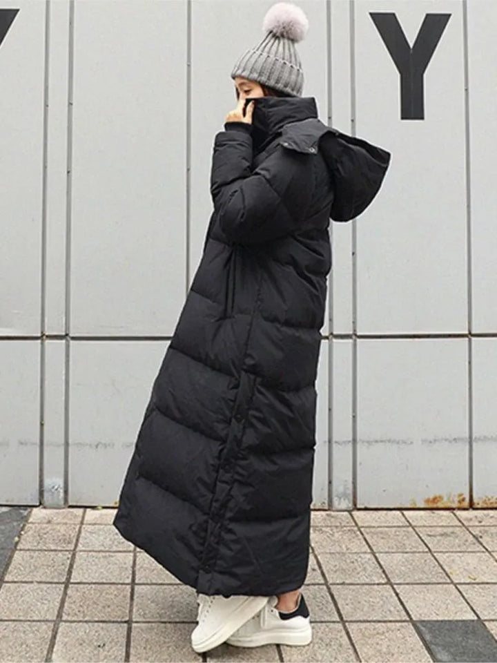 Amber | Long Hooded Quilted Puffer Jacket Women