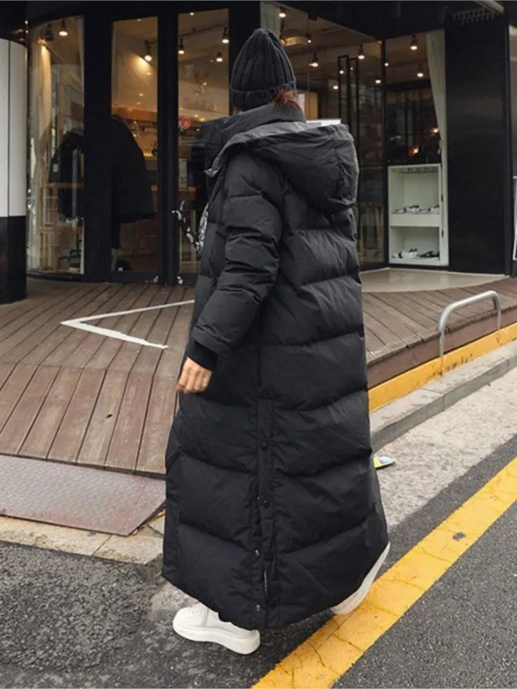 Amber | Long Hooded Quilted Puffer Jacket Women