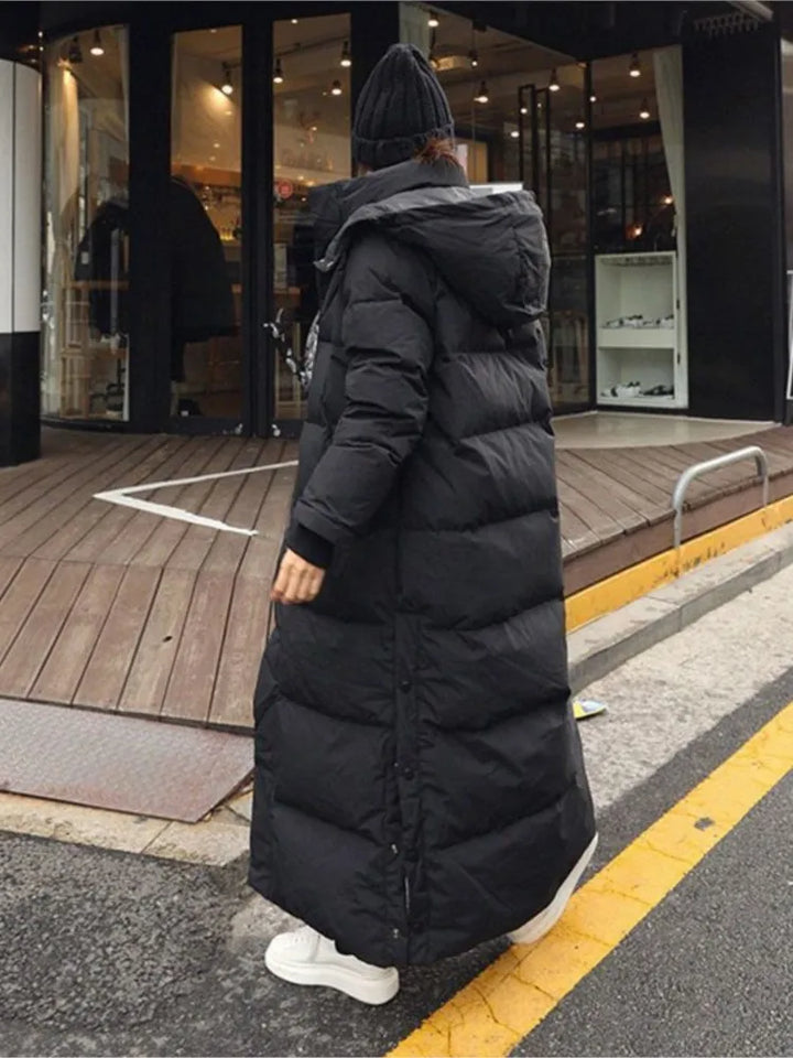 Amber | Long Hooded Quilted Puffer Jacket Women