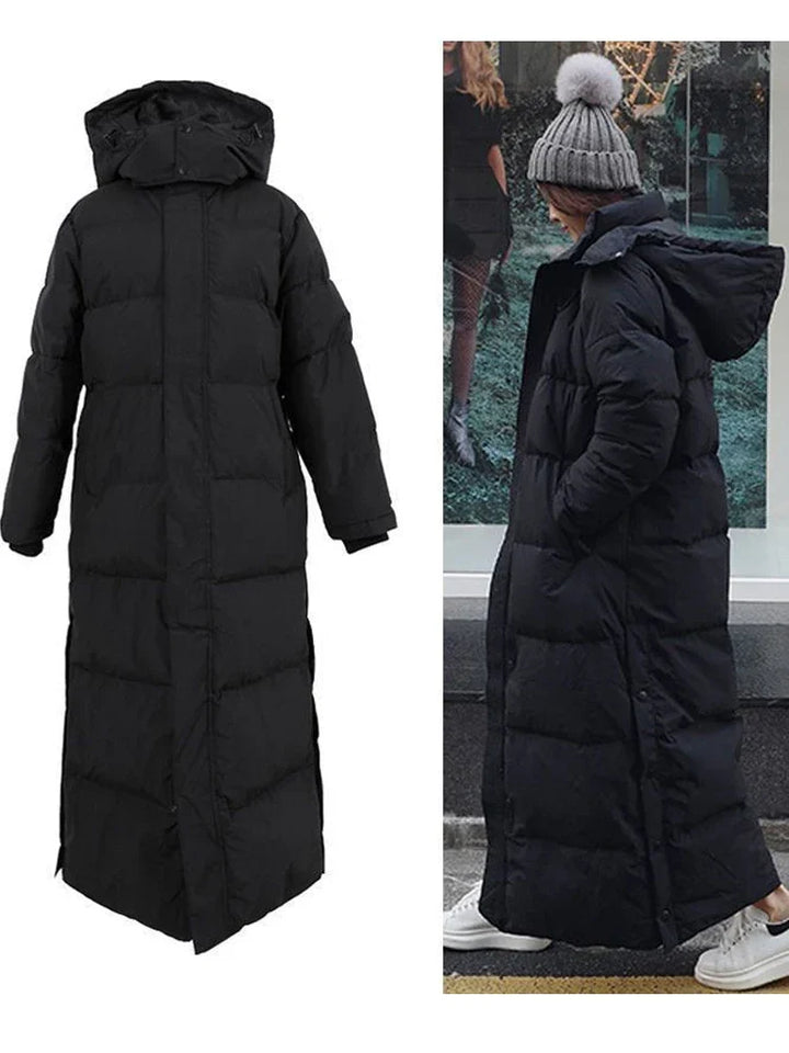 Amber | Long Hooded Quilted Puffer Jacket Women