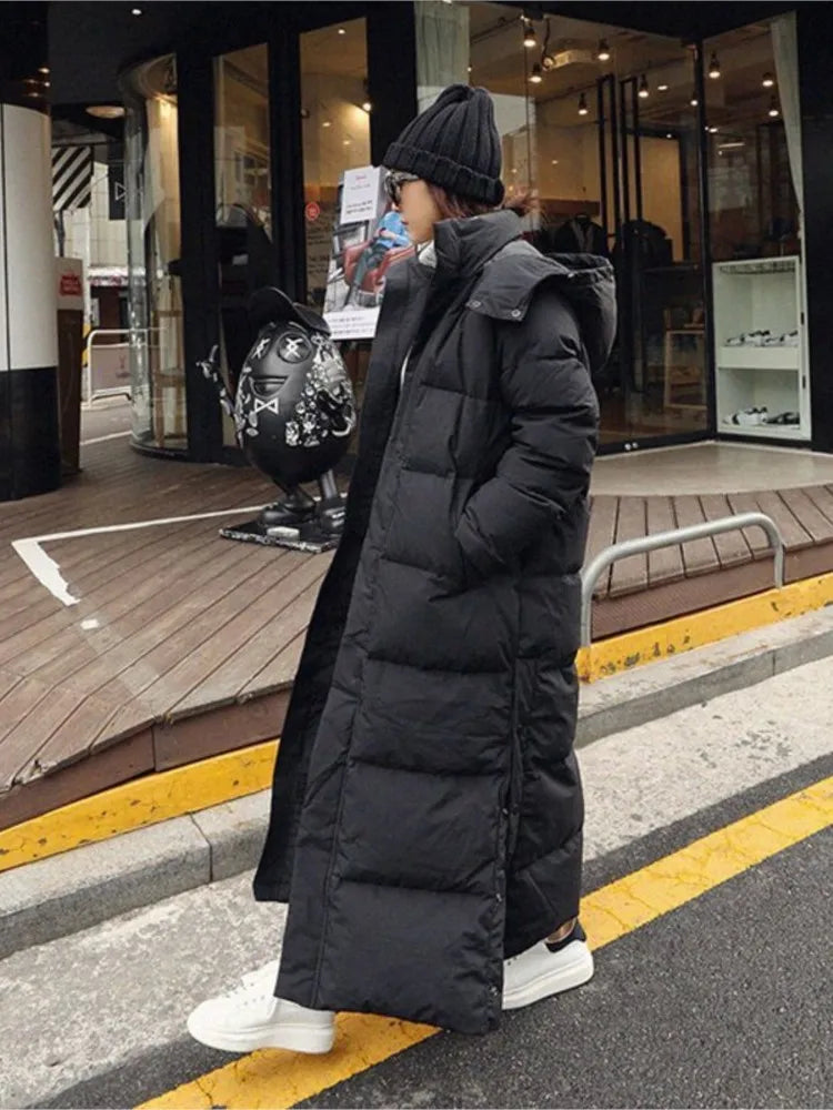 Amber | Long Hooded Quilted Puffer Jacket Women