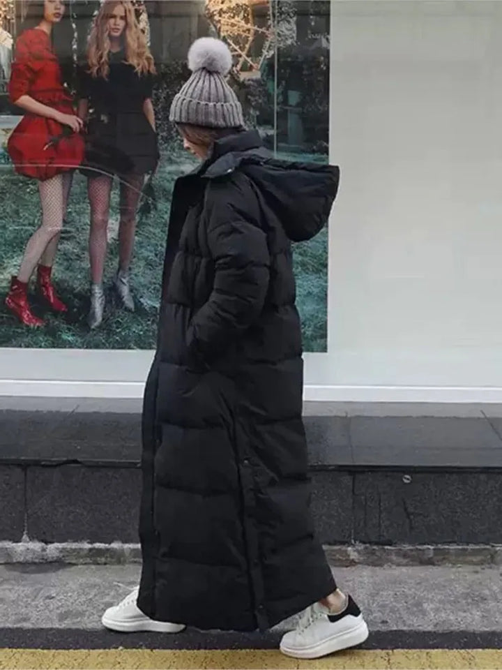 Amber | Long Hooded Quilted Puffer Jacket Women