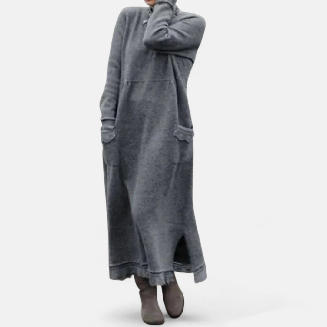 Amy | Effortless Oversized Maxi Sweater Dress with Pockets