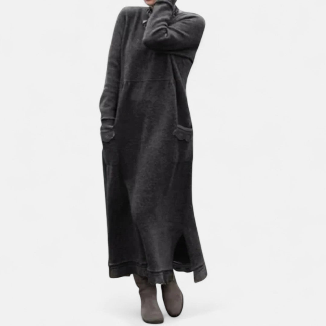 Amy | Effortless Oversized Maxi Sweater Dress with Pockets