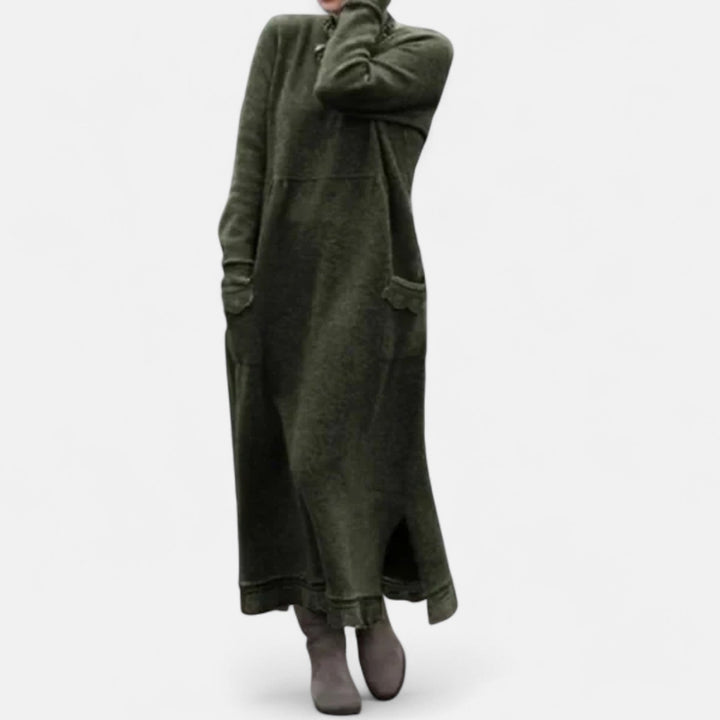 Amy | Effortless Oversized Maxi Sweater Dress with Pockets