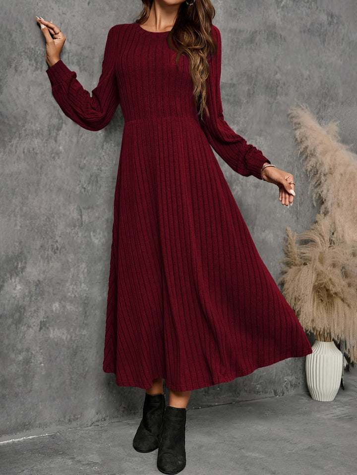 Andrea | Cozy Ribbed Long Sleeve Maxi Sweater Dress