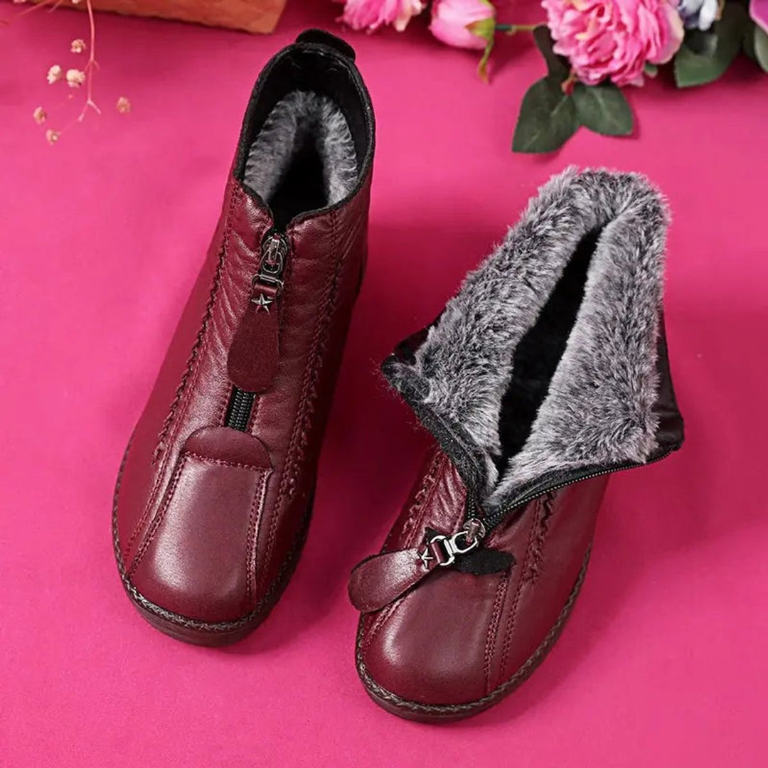 Angela | Classic Front Zip Ankle Snow Boots Women