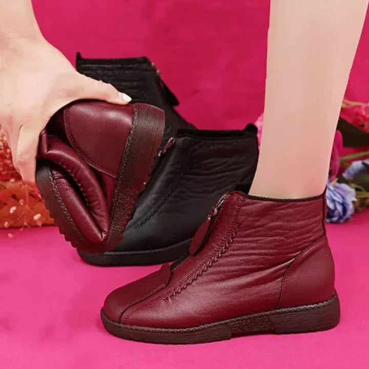 Angela | Classic Front Zip Ankle Snow Boots Women