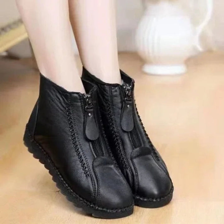 Angela | Classic Front Zip Ankle Snow Boots Women