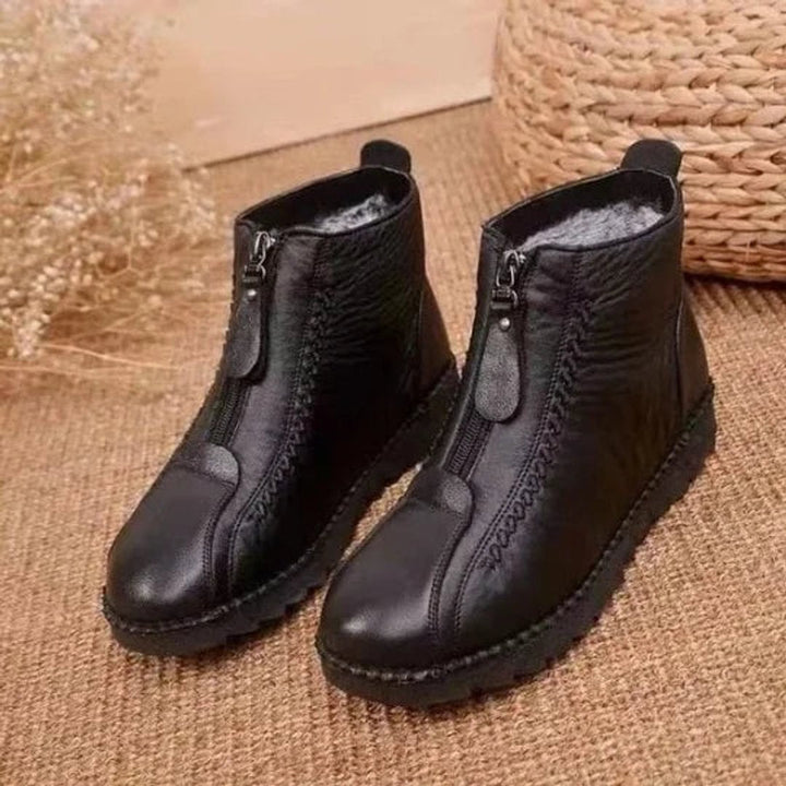 Angela | Classic Front Zip Ankle Snow Boots Women