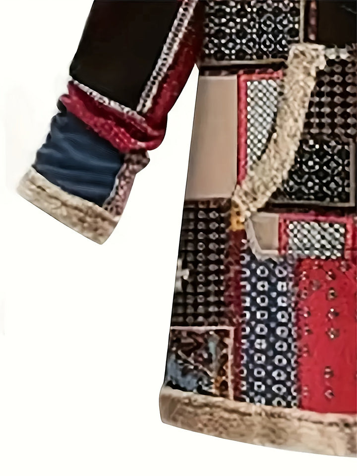Anna | Cozy Hooded Patchwork Sherpa Jacket Women