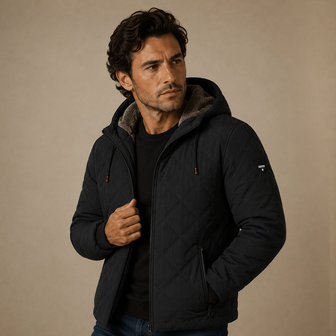 Arthur | Cozy Quilted Hooded Mens Puffer Jacket