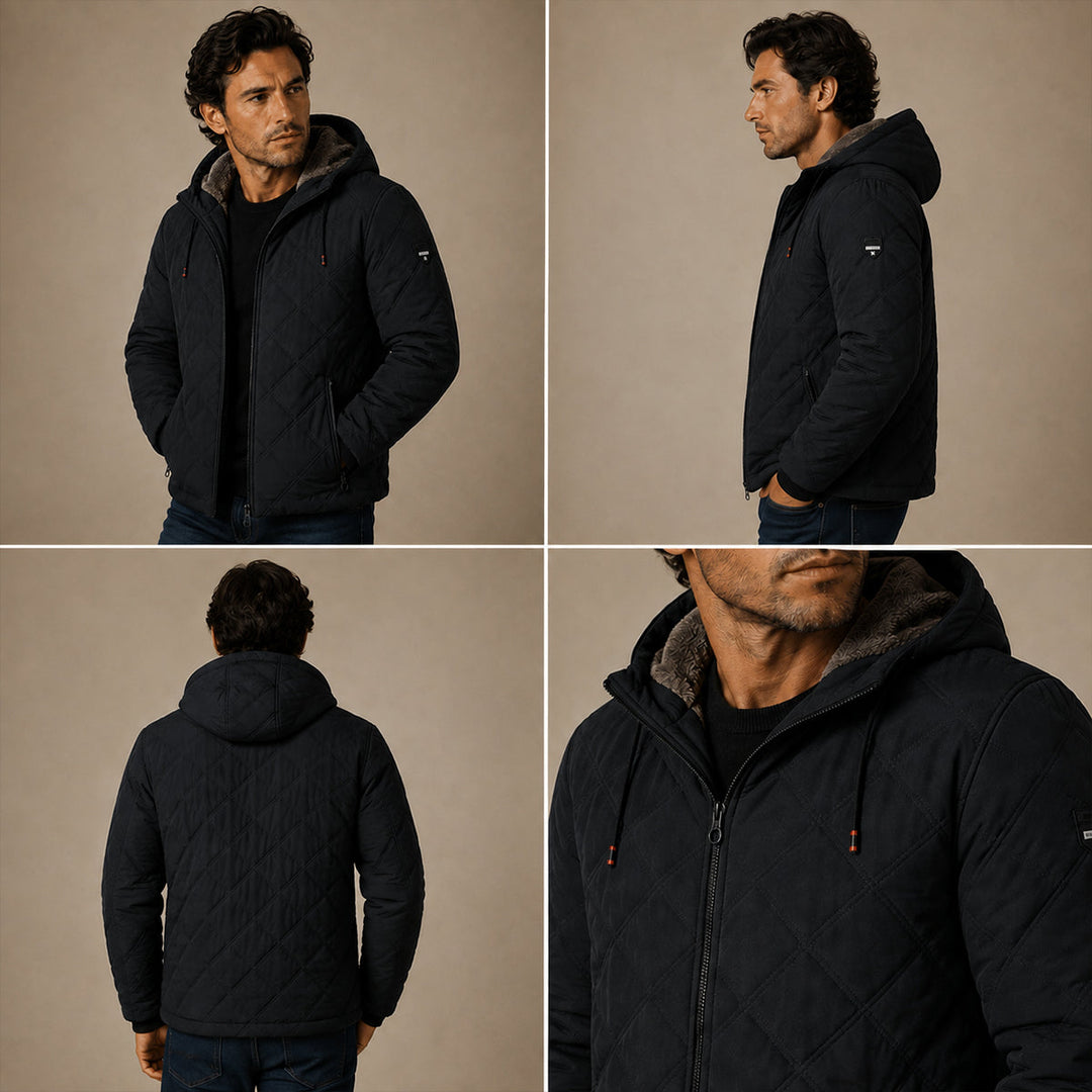Arthur | Cozy Quilted Hooded Mens Puffer Jacket