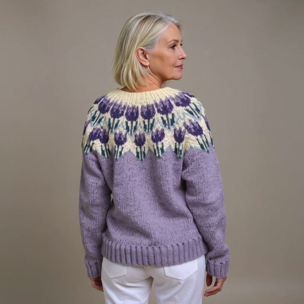 Ashley | Cozy Button Front Fair Isle Cardigan Womens