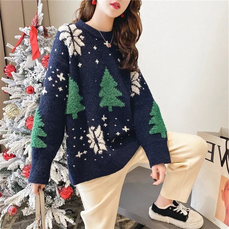 Ashley | Cozy Snowflake Knit Christmas Sweater Women