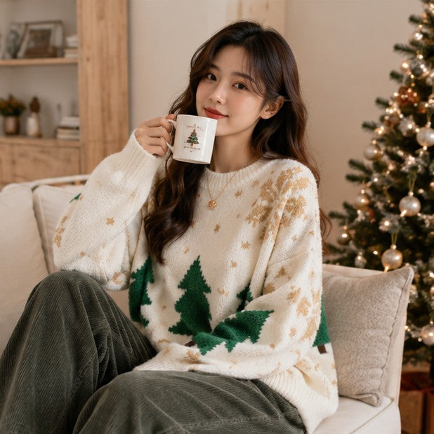 Ashley | Cozy Snowflake Knit Christmas Sweater Women