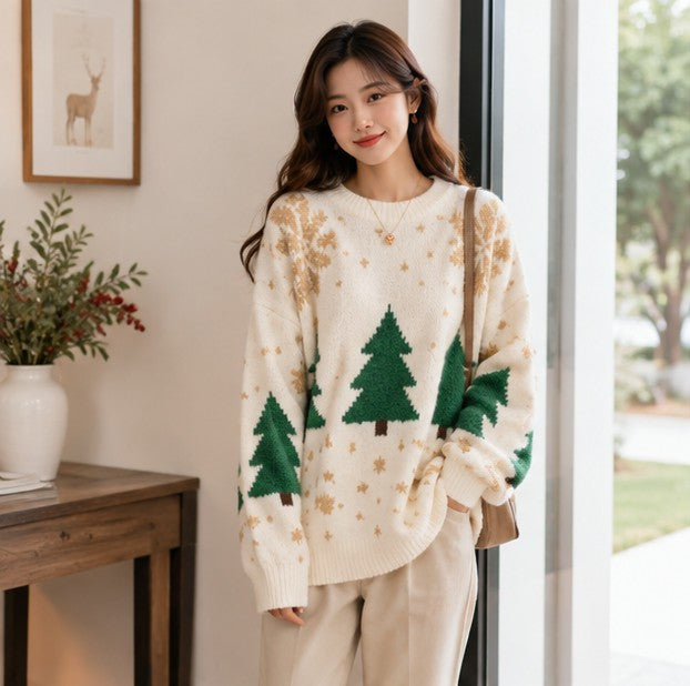 Ashley | Cozy Snowflake Knit Christmas Sweater Women