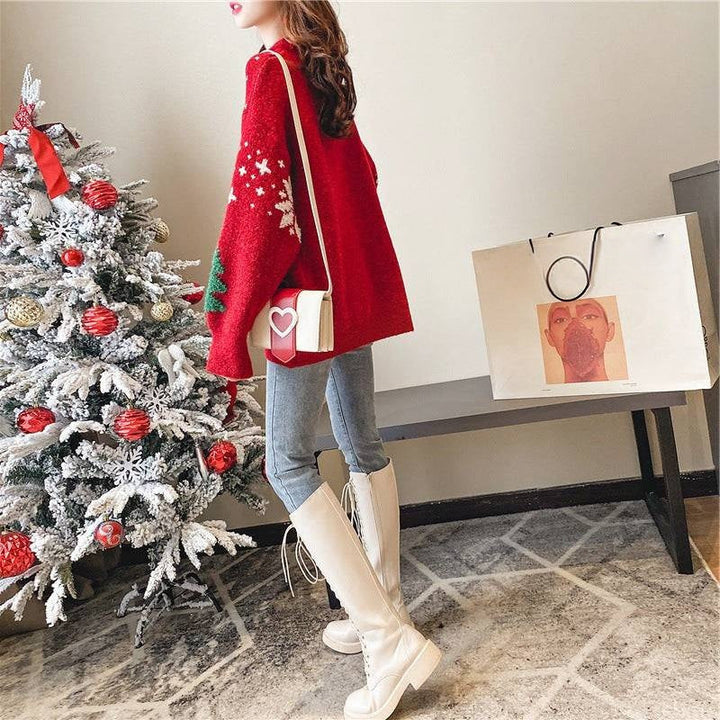 Ashley | Cozy Snowflake Knit Christmas Sweater Women