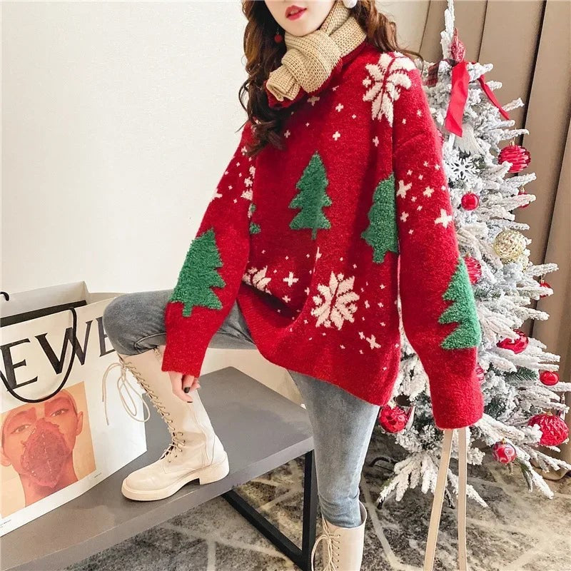 Ashley | Cozy Snowflake Knit Christmas Sweater Women
