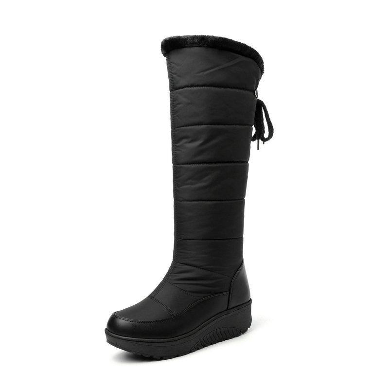 Ashley | Tall Quilted Platform Snow Boots Women