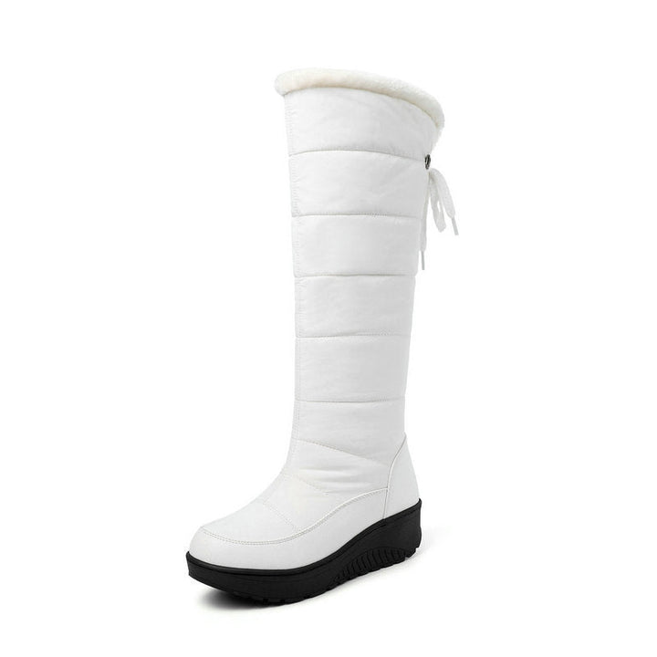 Ashley | Tall Quilted Platform Snow Boots Women