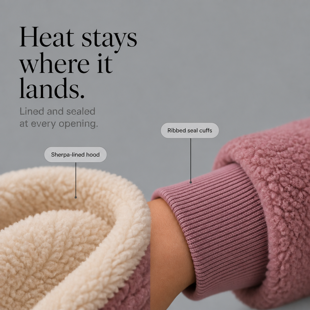 Betty | Effortless Hooded Longline Sherpa Jacket Women