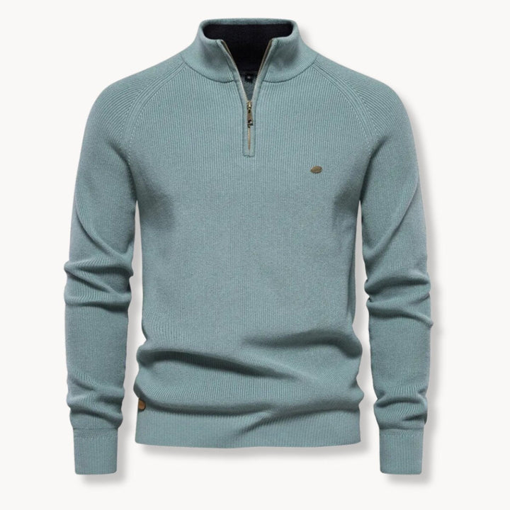 Billy | Timeless Ribbed Quarter-Zip Mens Knit Sweater