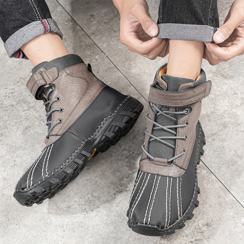 Brandon | Stylish High-Top Lace-Up Mens Snow Boots