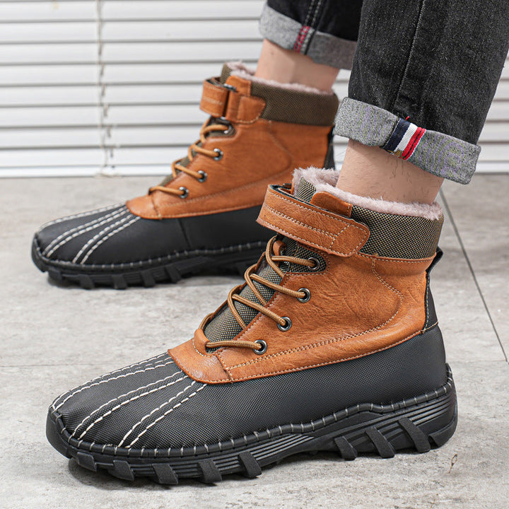 Brandon | Stylish High-Top Lace-Up Mens Snow Boots