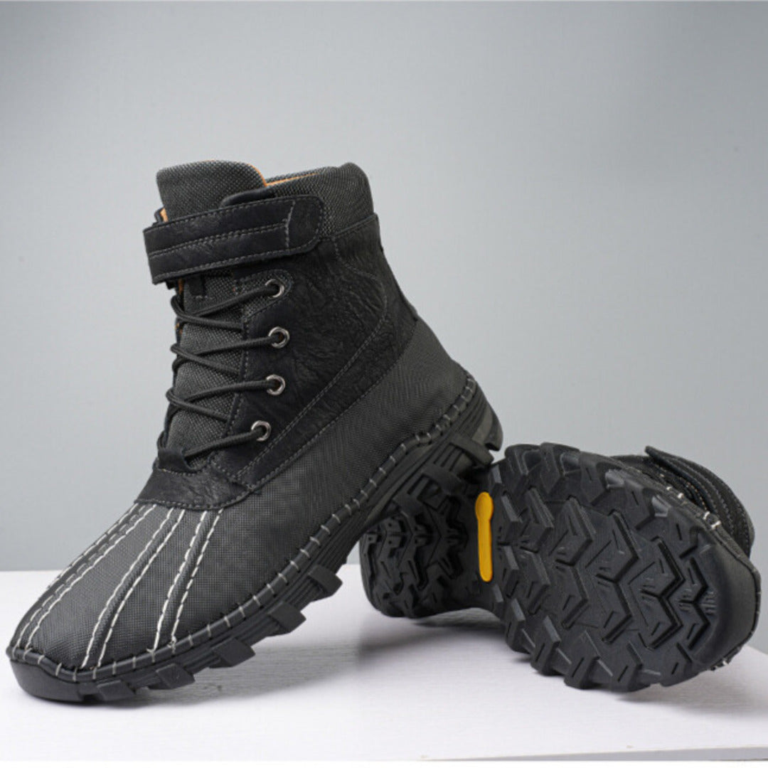 Brandon | Stylish High-Top Lace-Up Mens Snow Boots