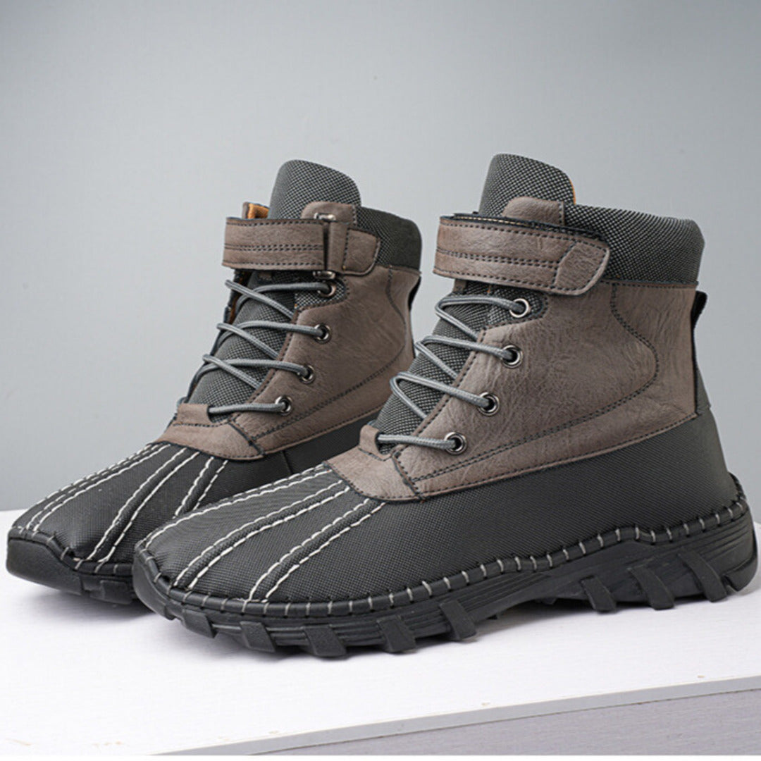 Brandon | Stylish High-Top Lace-Up Mens Snow Boots