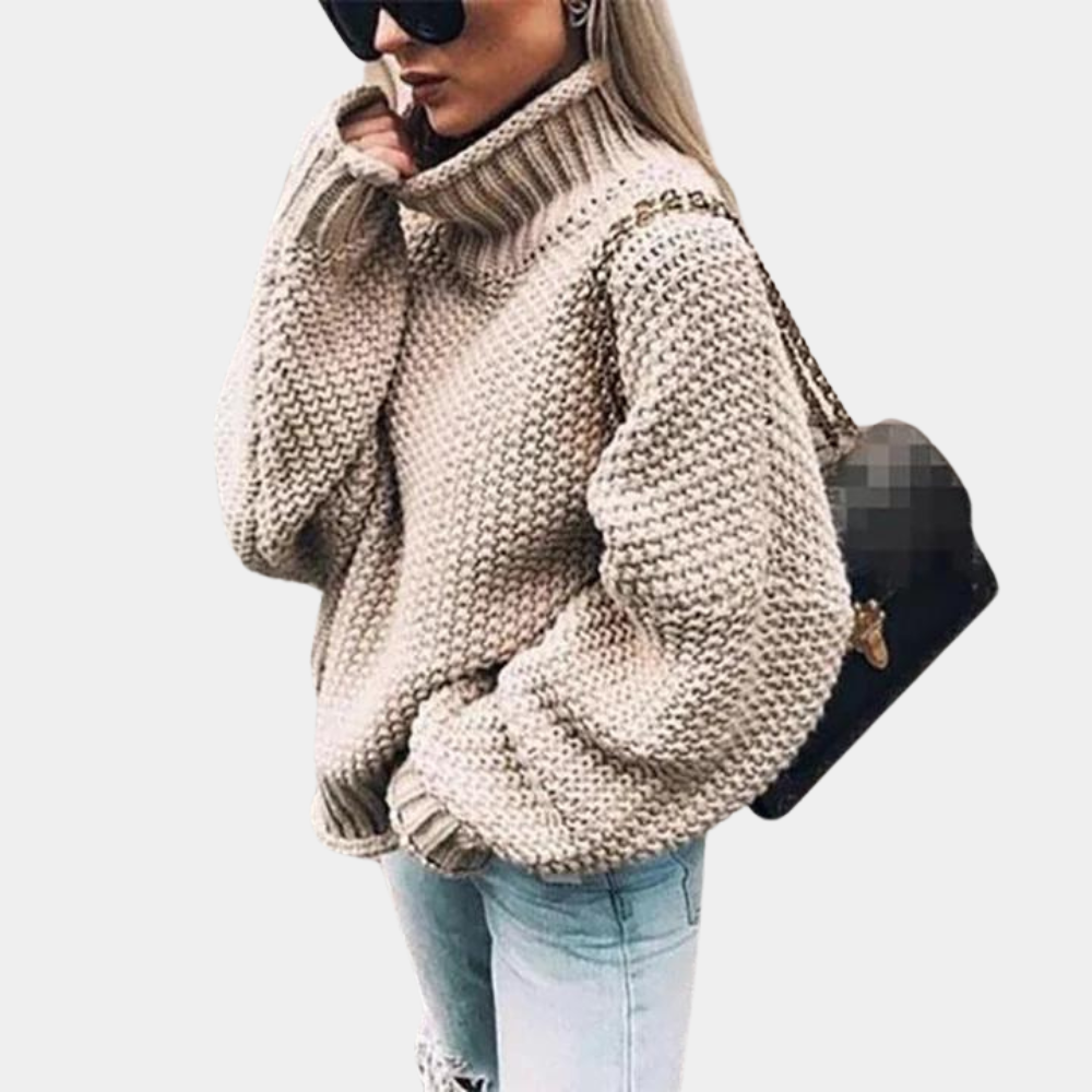 Brenda | Cozy Chunky Knit Oversized Turtleneck Sweater