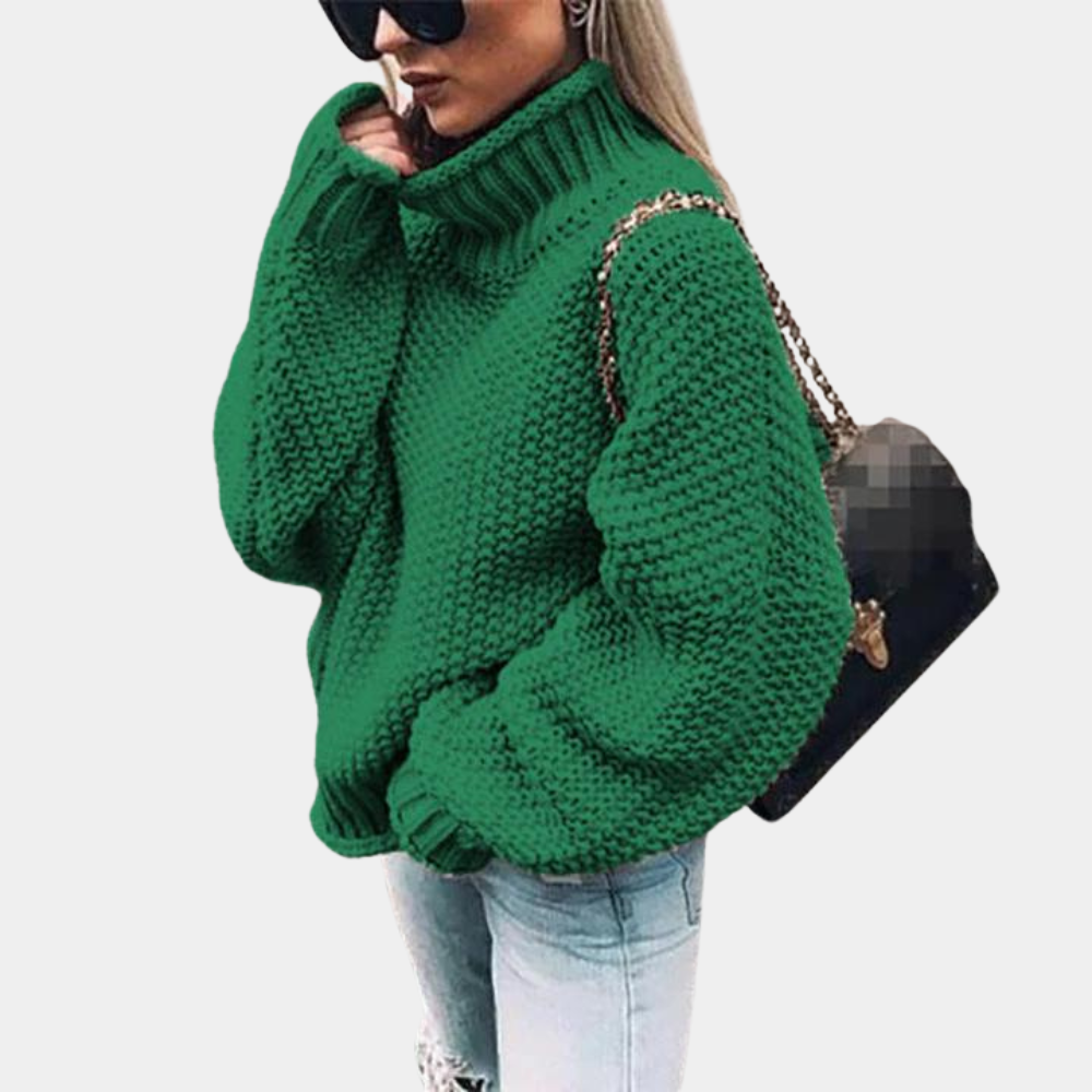 Brenda | Cozy Chunky Knit Oversized Turtleneck Sweater