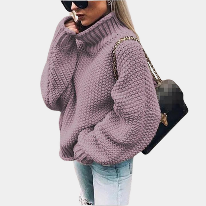 Brenda | Cozy Chunky Knit Oversized Turtleneck Sweater