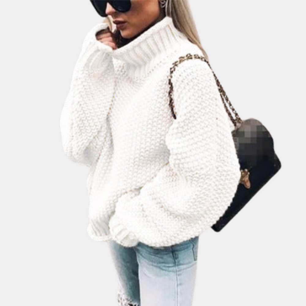 Brenda | Cozy Chunky Knit Oversized Turtleneck Sweater