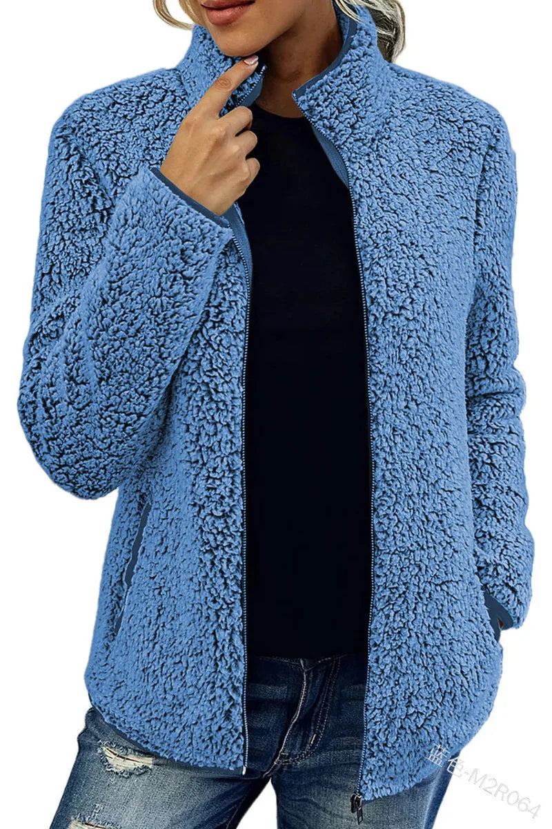 Brittany | Effortless Zip Up Sherpa Jacket Women