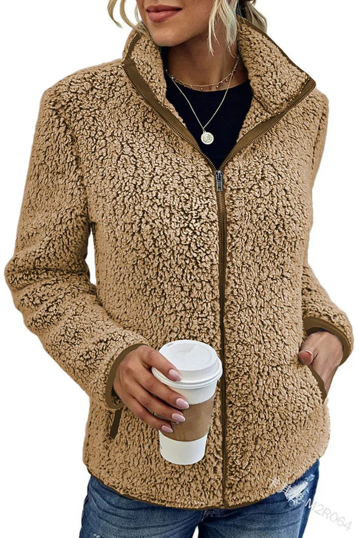 Brittany | Effortless Zip Up Sherpa Jacket Women
